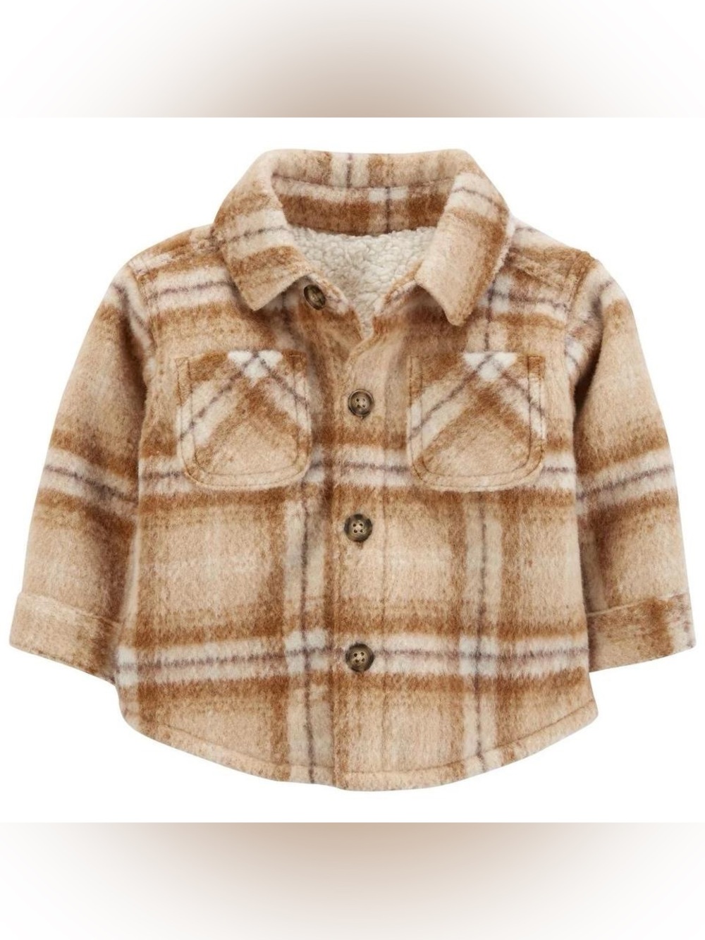 Baby Carter’s Plaid Sherpa Jacket Baby Shacket 9 Months